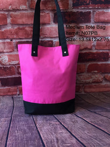 Medium Tote Bag/Pink and Black/ N07PB