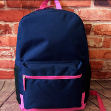 Load image into Gallery viewer, Backpack/Navy Blue and Pink/ N06NP
