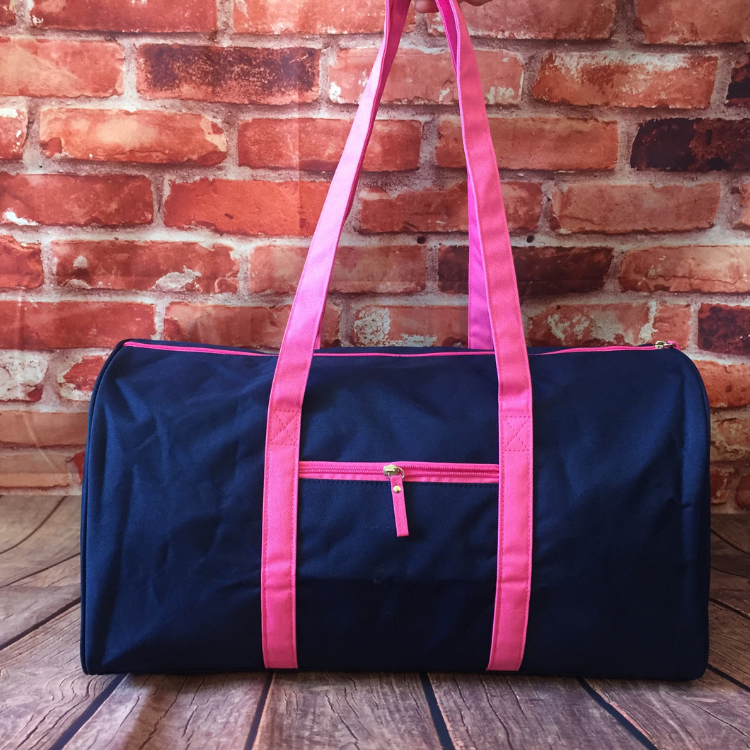 Large Duffle Bag/ Navy Blue&Pink/ N10NP